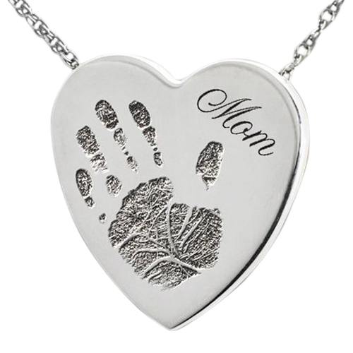 Loving Heart Stainless Cremation Print Keepsake